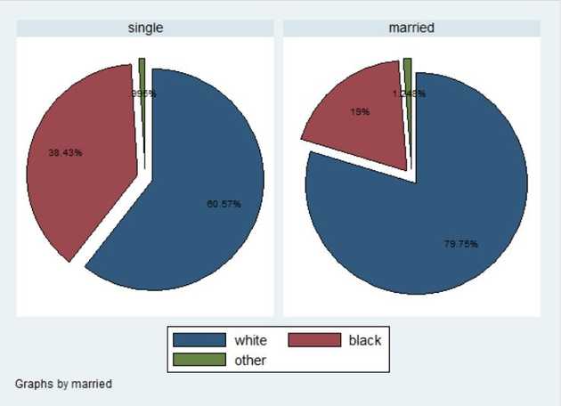 Pie chart over race distribution